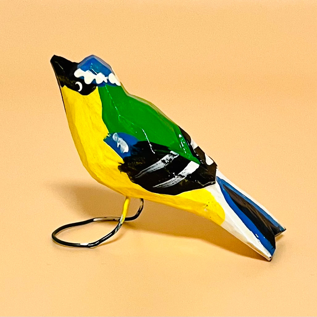 ポーランド 木彫の小鳥