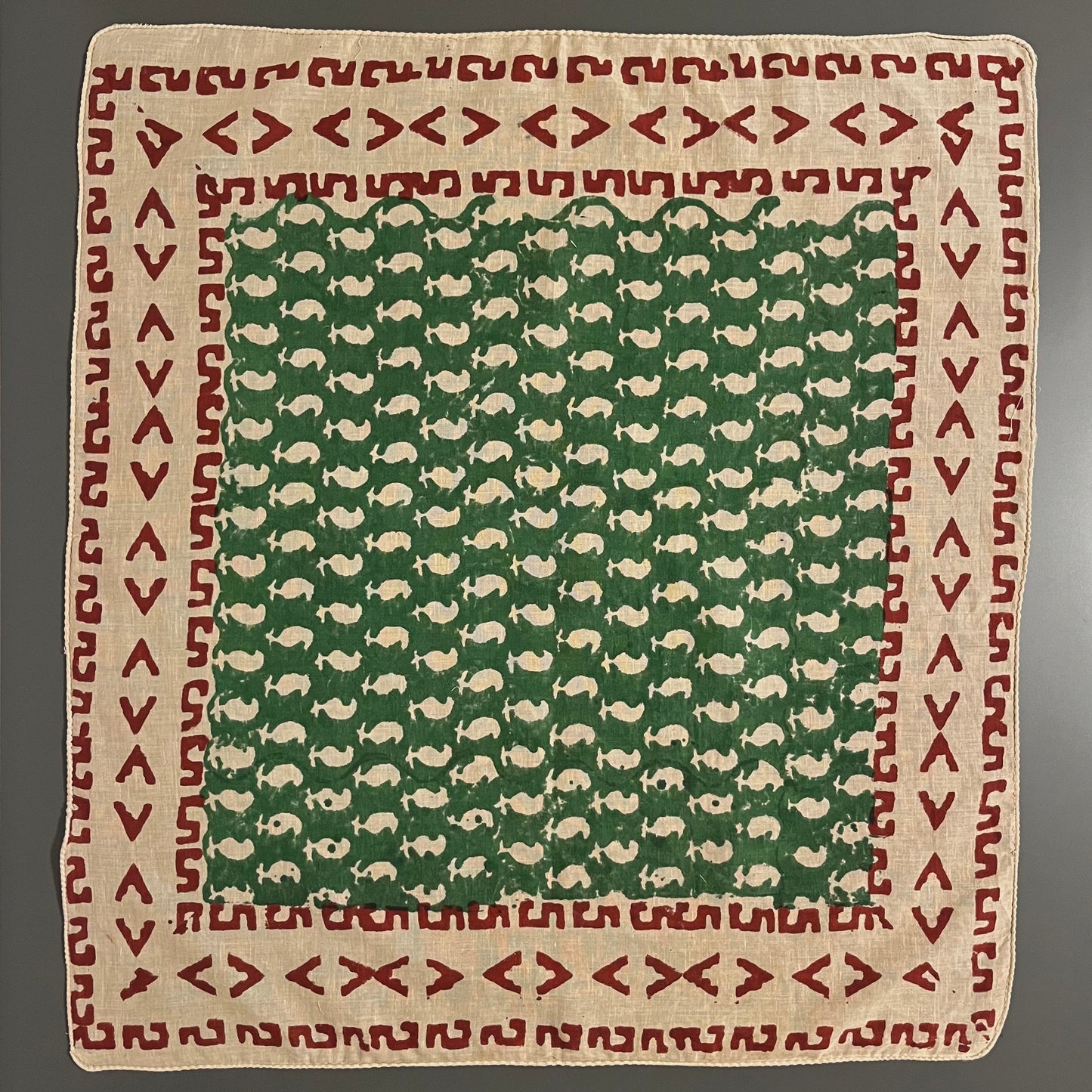 Jaipur Block Print Bandana – Paisley (Green)