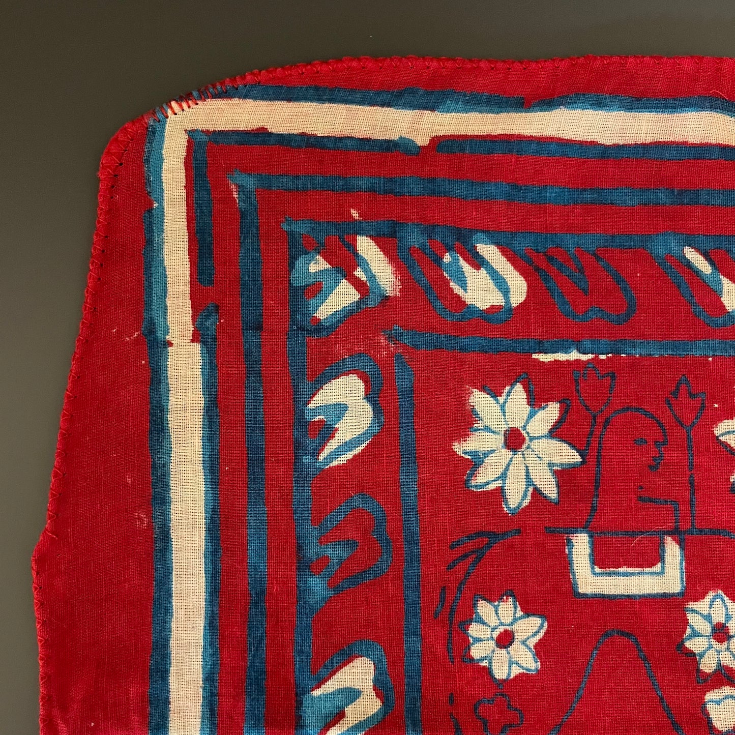 ジャイプールのブロックプリントハンカチ 祝祭