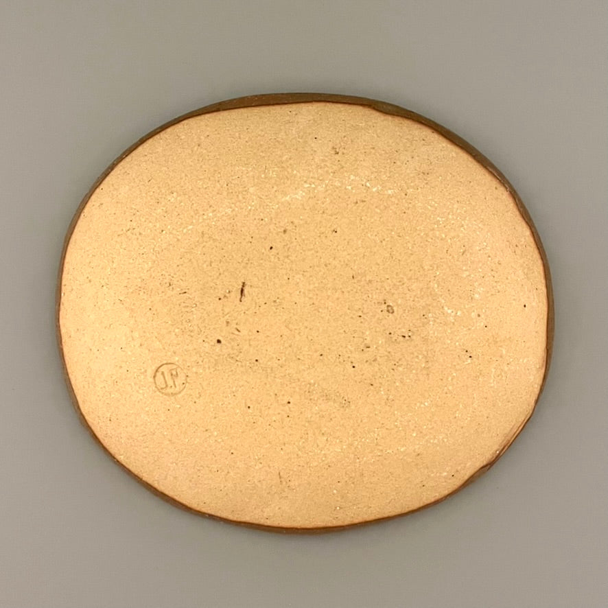 齊藤十郎 スリップ 楕円小皿 B