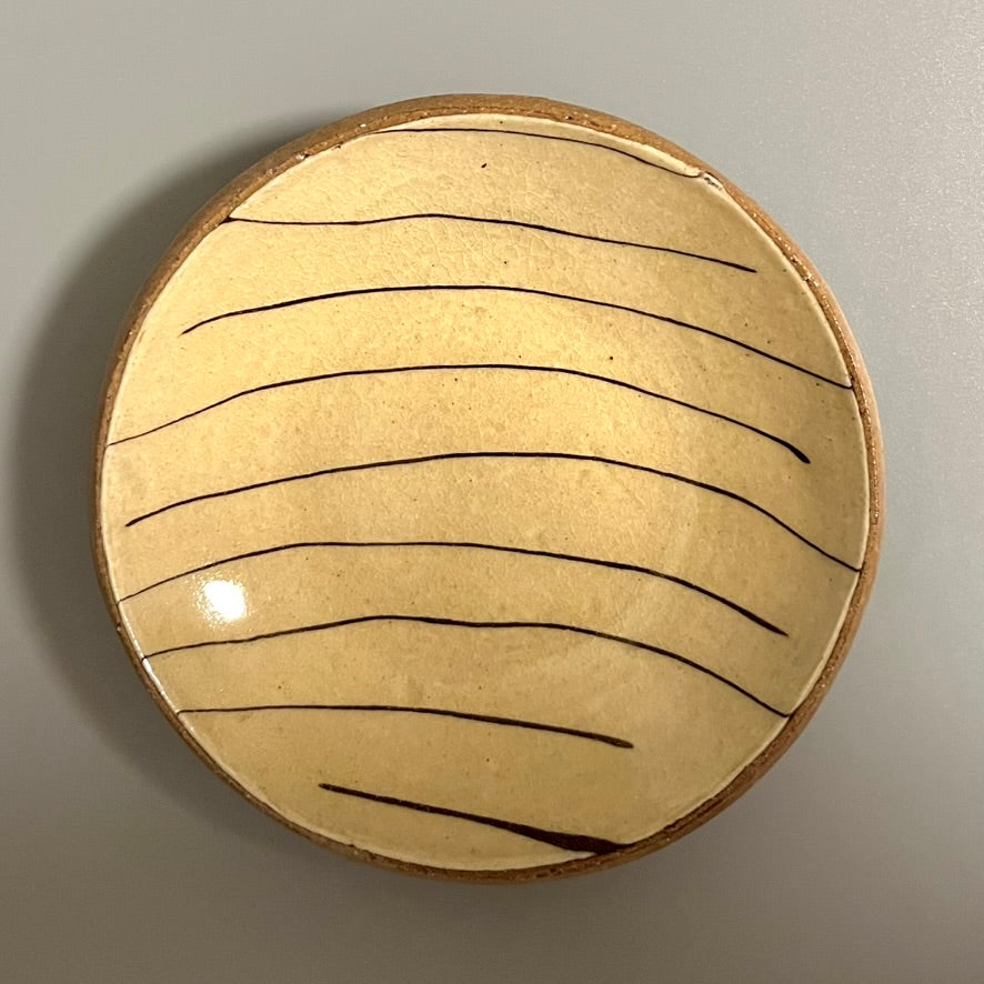 齊藤十郎 スリップ ４寸皿  A