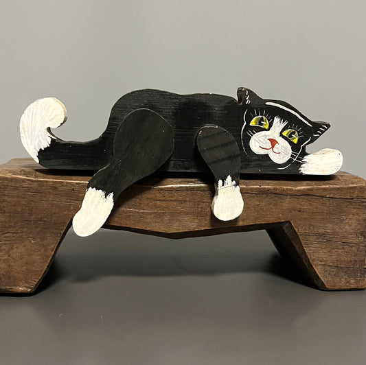カントリー フォークアート　シェルフキャット
