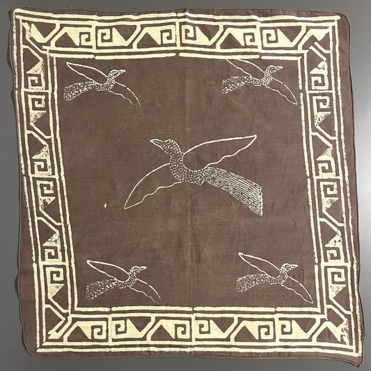 ジャイプールのブロックプリントハンカチ 鳥
