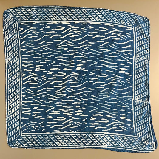 ジャイプールのブロックプリントハンカチ 川