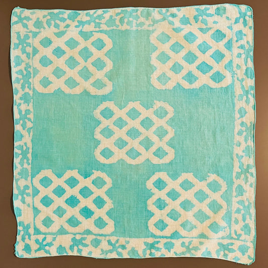 ジャイプールのブロックプリントハンカチ 網