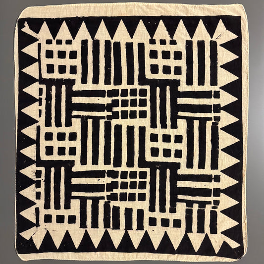 Jaipur Block Print Bandana – Grid (Black)