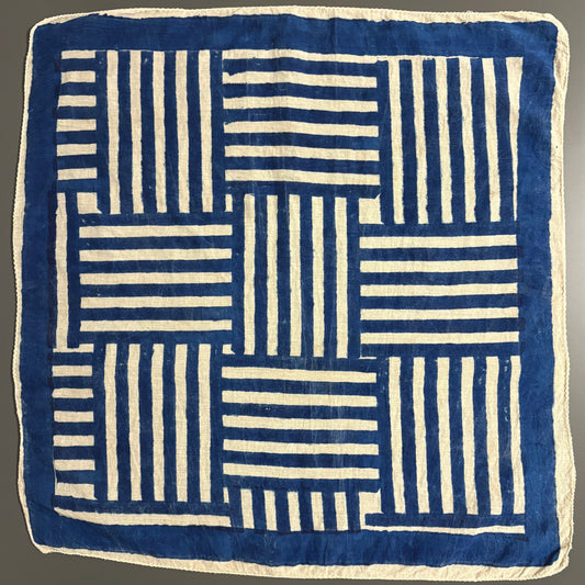 Jaipur Block Print Bandana – Weave (Blue)