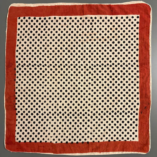 Jaipur Block Print Bandana – Dot (Black × Red)