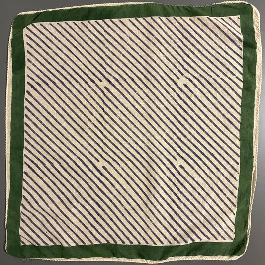 Jaipur Block Print Bandana – Stripe (Purple × Green)