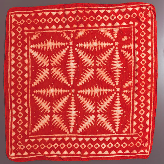 Jaipur Block Print Bandana – Fern (Red)